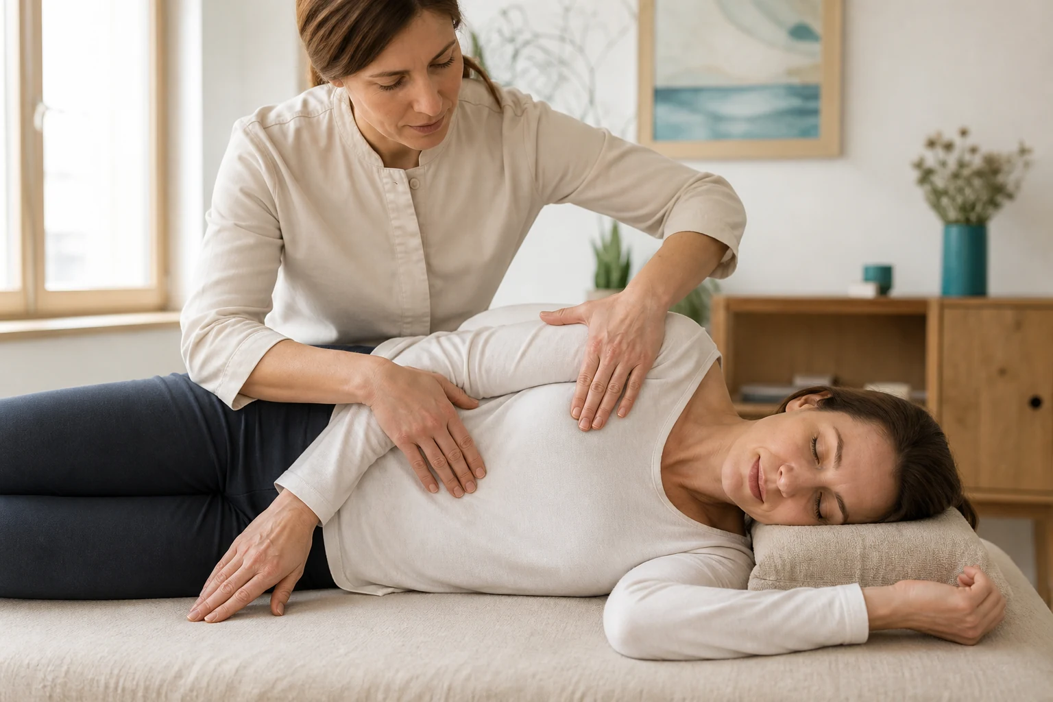 Séance d’ostéopathie au centre L’Alliance